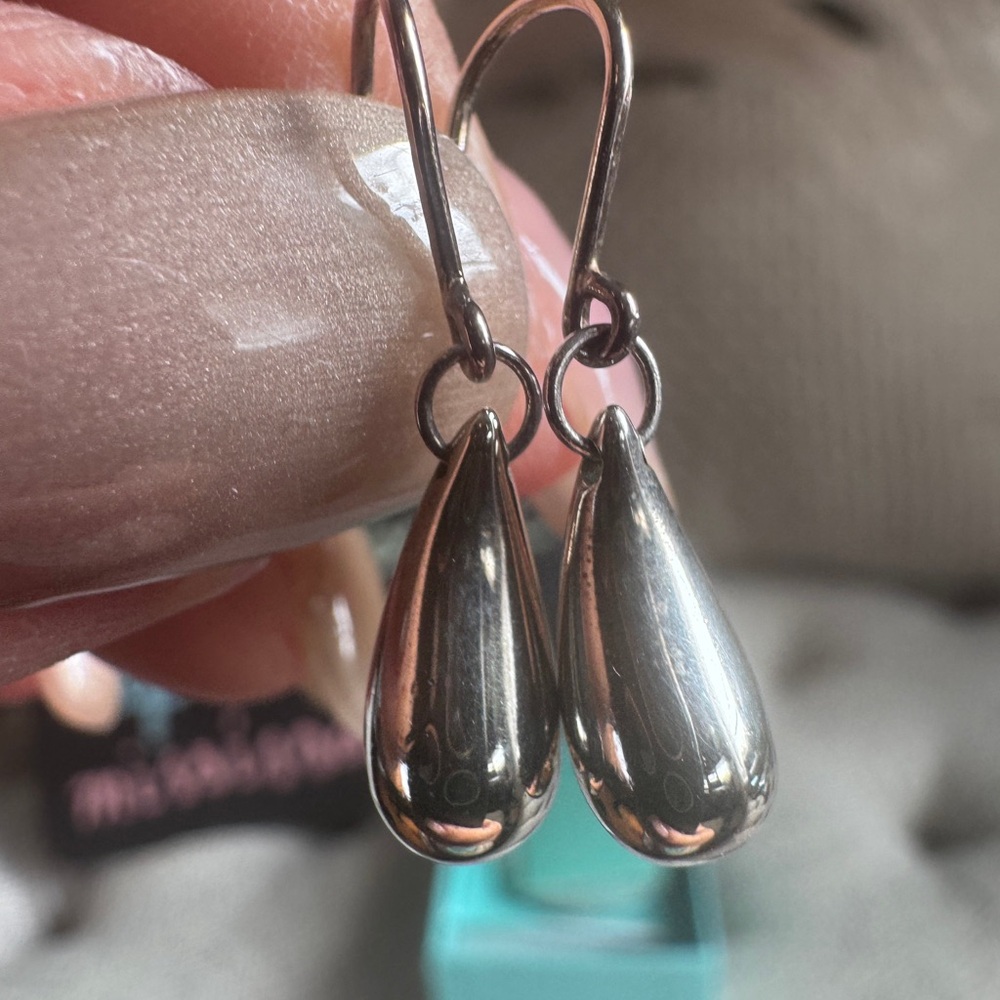 Tiffany & Co. Sterling Silver Teardrop Dangle Earrings